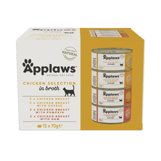 Ennakkotilaus Applaws kissa purkki lajitelma kana 12x70g