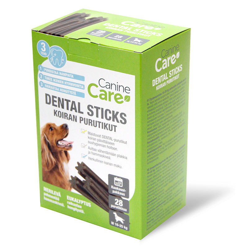 CanineCare Dental Sticks Koiran purutikut, M 28 kpl