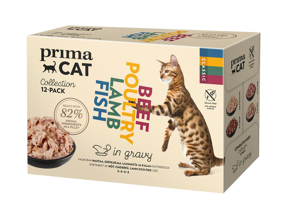 PrimaCat Classic kastikelajitelma, 12 x 85g