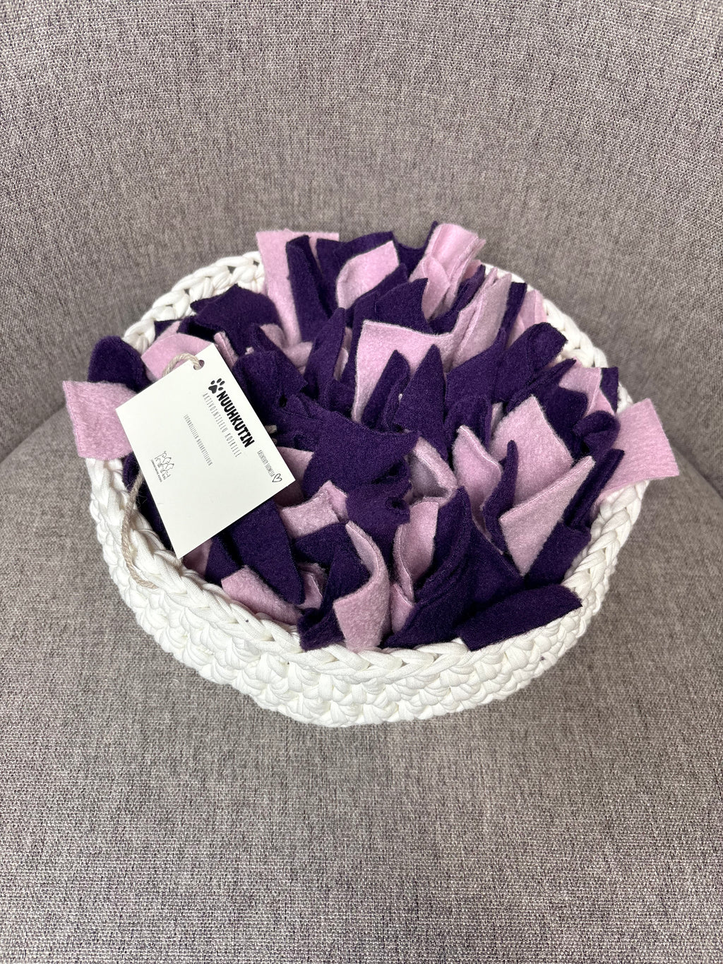NUUHKUTIN n.25cm Vaaleanpunainen-Tumma luumu
