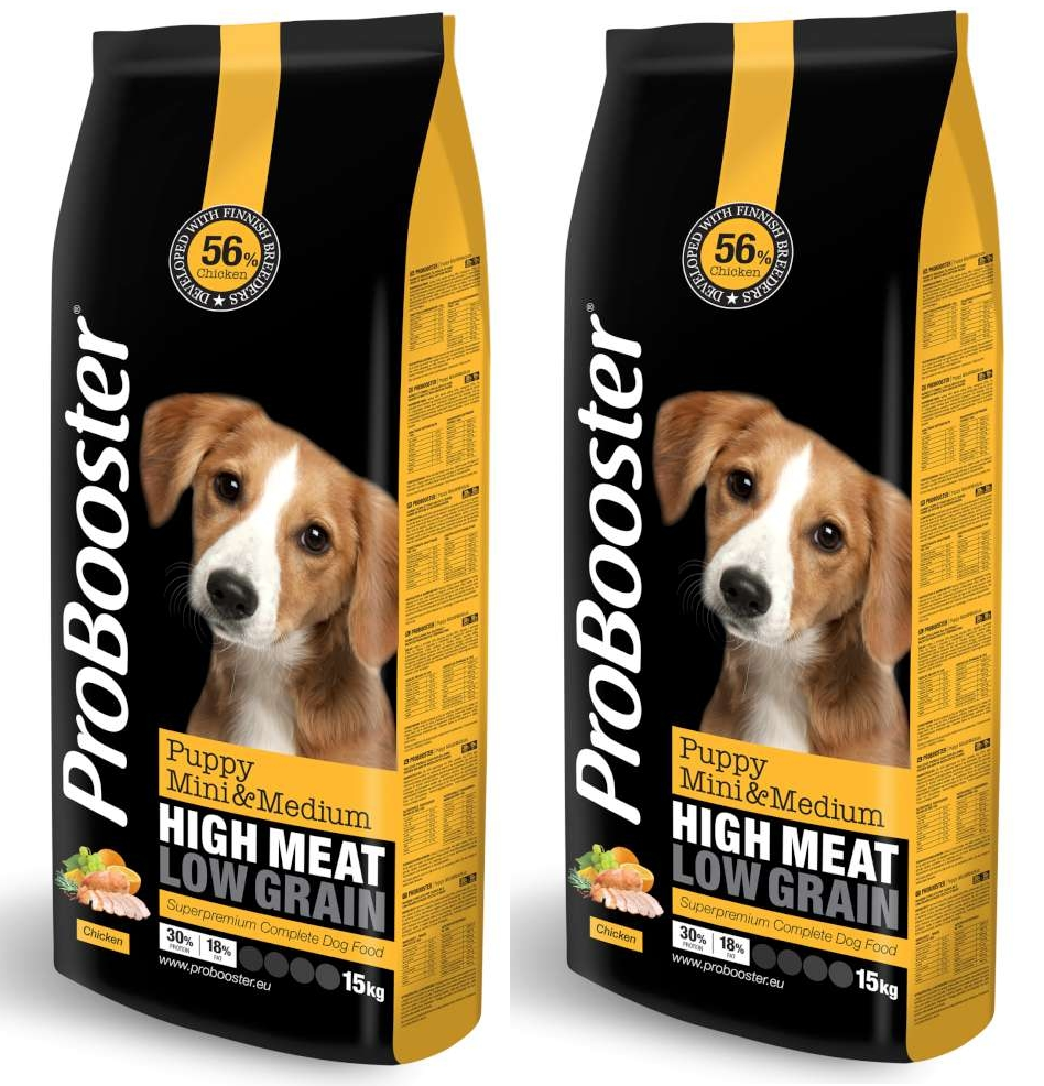 2x15kg ProBooster Puppy Mini & Medium Chicken