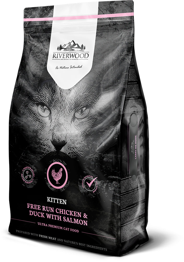 ALE Riverwood Cat Kitten Kana, ankka ja lohi 2kg (3.8.2026)