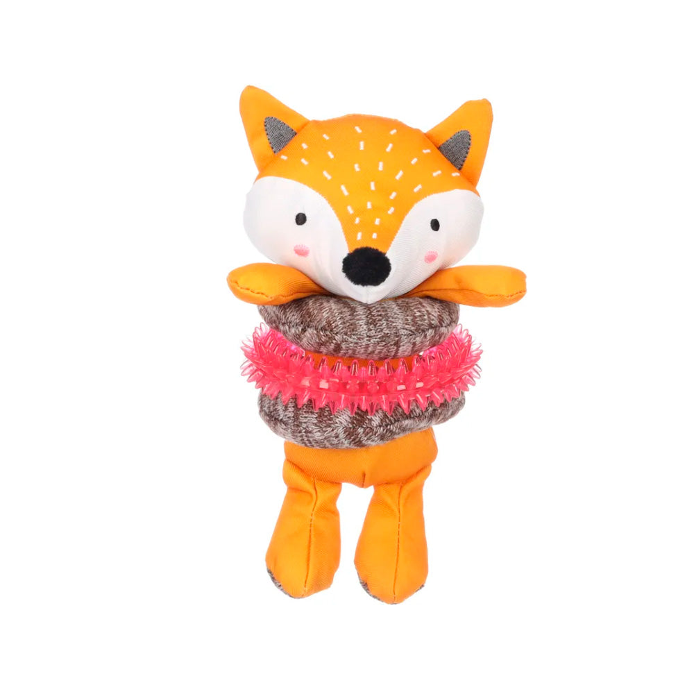 Flamingo Lelu koiranpennulle Britty Fox kumirenkaalla, 25 cm