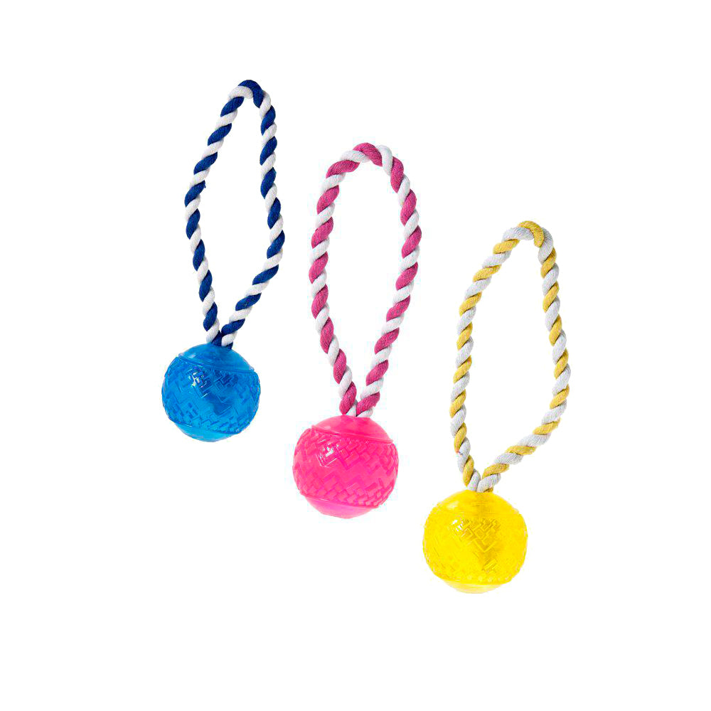 Flamingo Koiranlelu Good4fun TPR-kumipallo käsilenkillä, Ø 6 cm