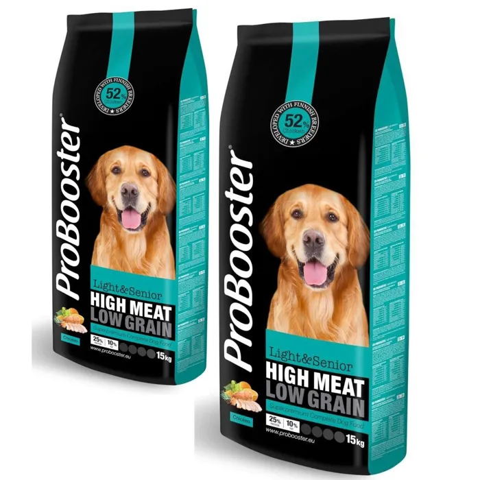 2x15kg ProBooster Adult Light & Senior Chicken