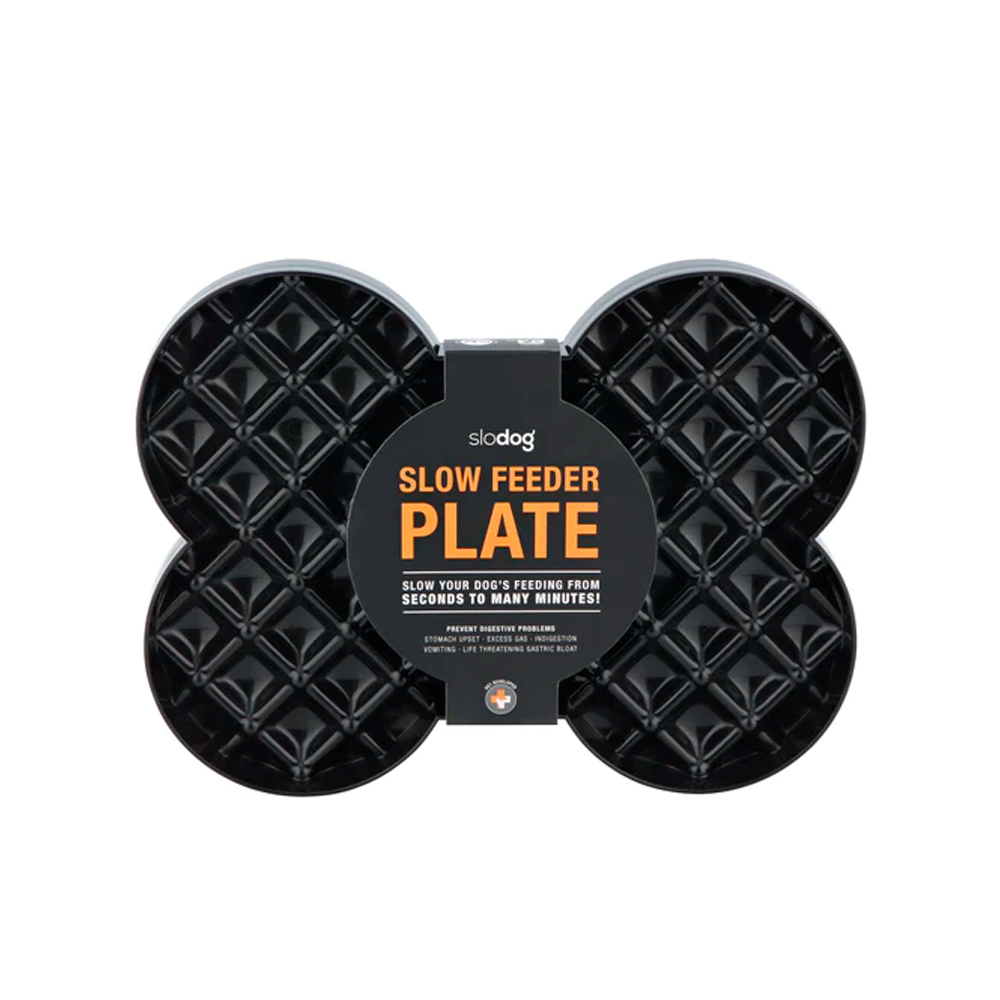 LickiMat SloDog Ahmimisenestoalusta koiralle, Musta, 35 x 26 x 3 cm