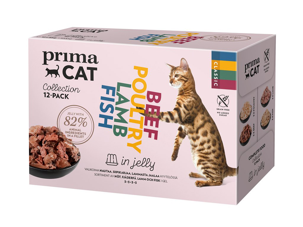 PrimaCat Classic hyytelölajitelma, 12 x 85g