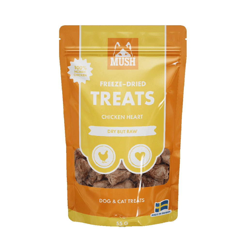 MUSH Treats Kanansydän, pakastekuivattu 50g
