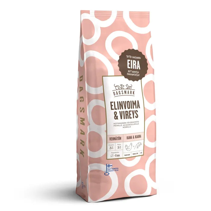 Dagsmark ELINVOIMA & VIREYS vehnätön kana-kaura 2 kg ‌‌
