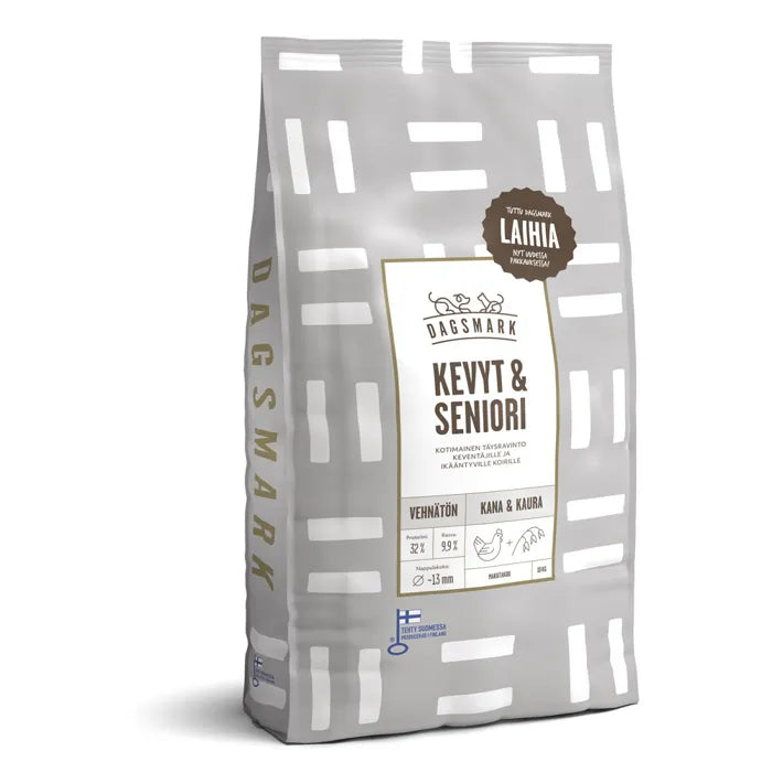 Dagsmark Kevyt & Seniori, vehnätön kana-kaura 10 kg ‌
