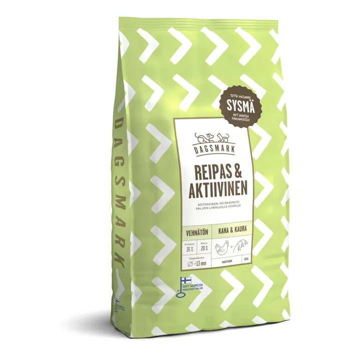 Dagsmark REIPAS & AKTIIVINEN vehnätön kana-kaura 10 kg ‌