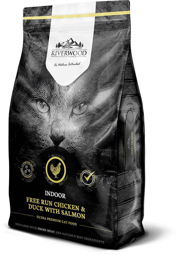 Riverwood Cat Indoor Kana, ankka ja lohi, 2 kg