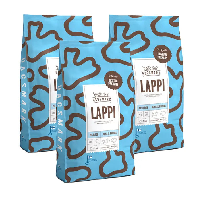3 x 10 kg Dagsmark LAPPI viljaton kana-peruna