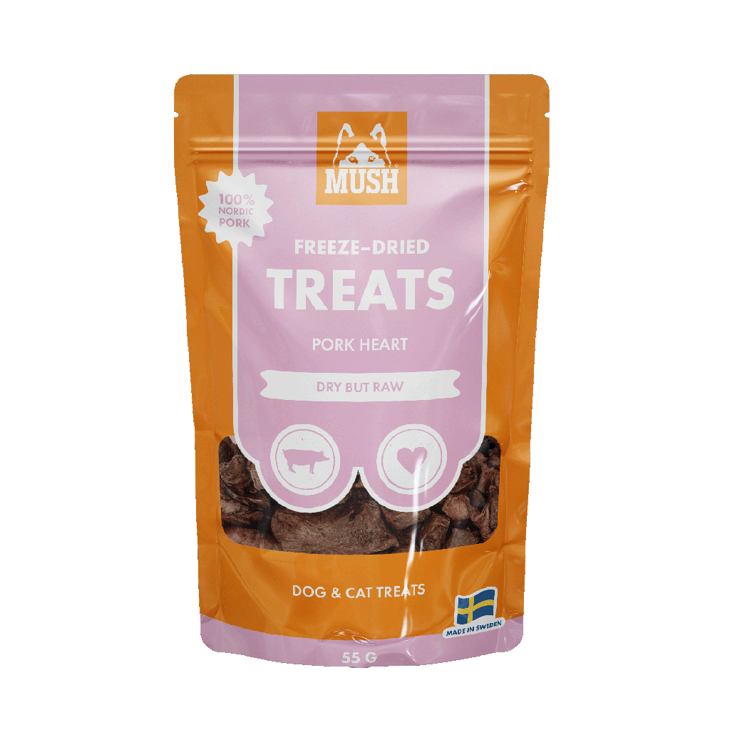MUSH Treats Possunsydän, pakastekuivattu 50g