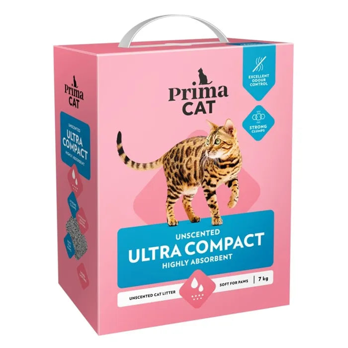 PrimaCat Ultra Compact Unscented Kissanhiekka, 7 kg